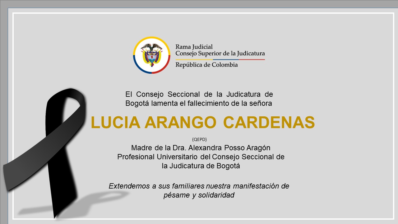CONDOLENCIAS LUCIA ARANGO CARDENAS