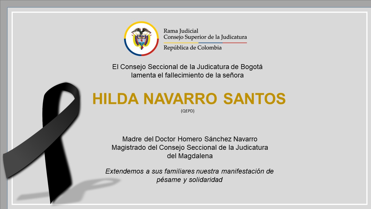 Mensaje Pésame Hilda Navarro Santos